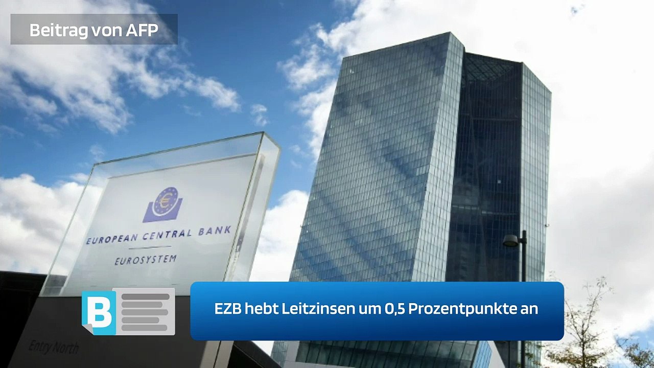 EZB hebt Leitzinsen um 0,5 Prozentpunkte an