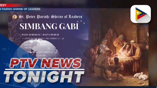 Simbang Gabi kicks off at 5:00p.m. and every hour up to 9:00 p.m. at St. Peter Parish, Commonwealth, QC