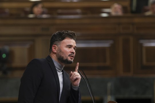 Rufián: Hablo con miedo de que entre Tejero con toga, porque ya no entran con pistolas