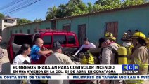 ¡Pérdidas materiales, deja incendio en vivienda de col. 21 de abril, Comayagua!
