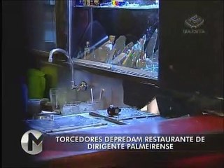 Lanchonete de diretor de futebol do Palmeiras é depredada