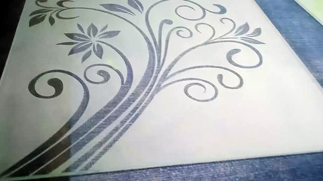 Glass etching designing
