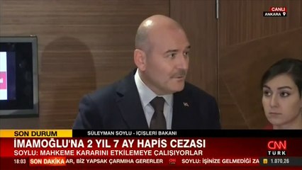 Son dakika haberi: İmamoğlu hakkındaki yargı kararı... Bakan Soylu'dan açıklama