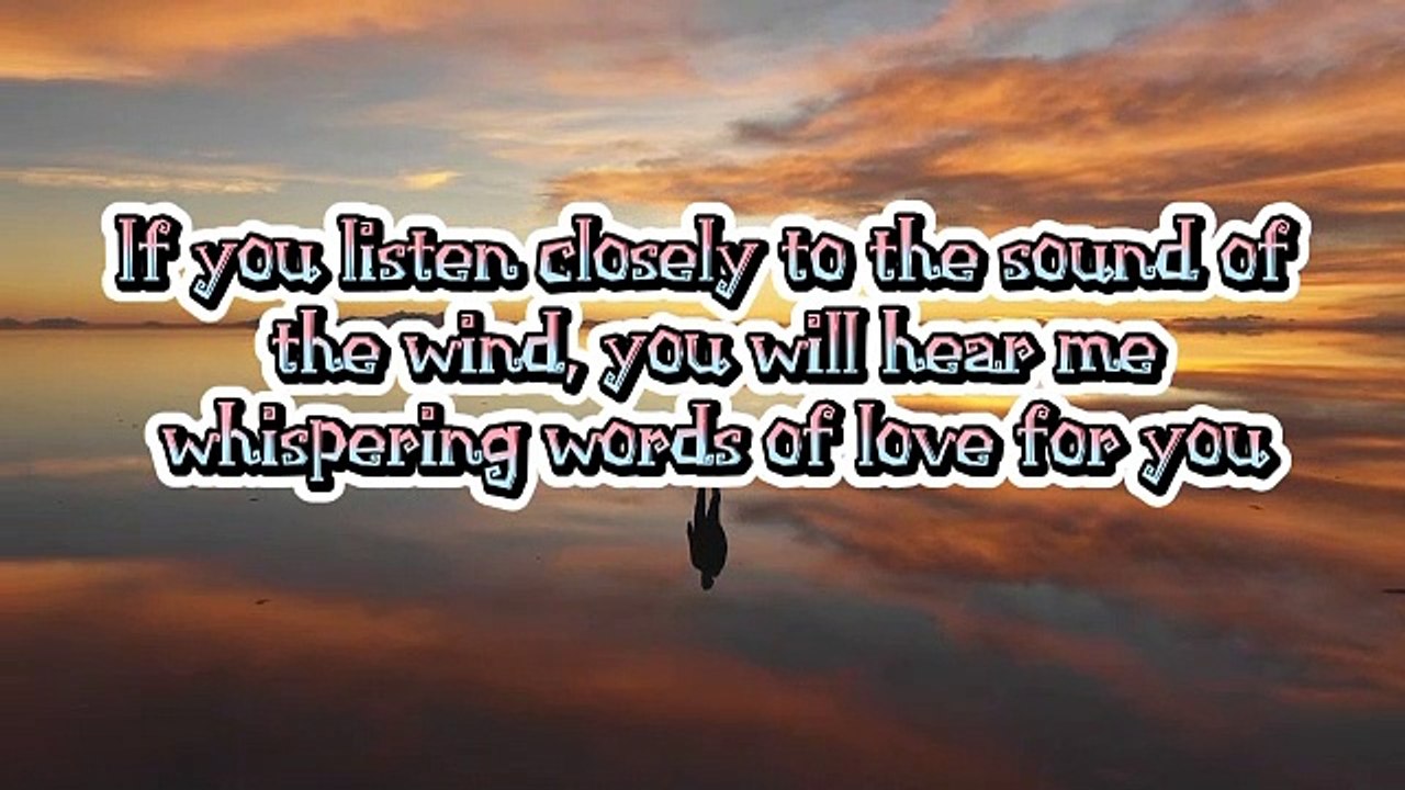 whispering words of love for you