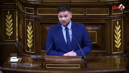 Rufián, muy duro con el poder judicial: "Hablo con miedo de que entre Tejero con toga"