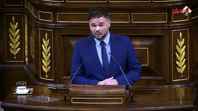 Rufián, muy duro con el poder judicial: Hablo con miedo de que entre Tejero con toga