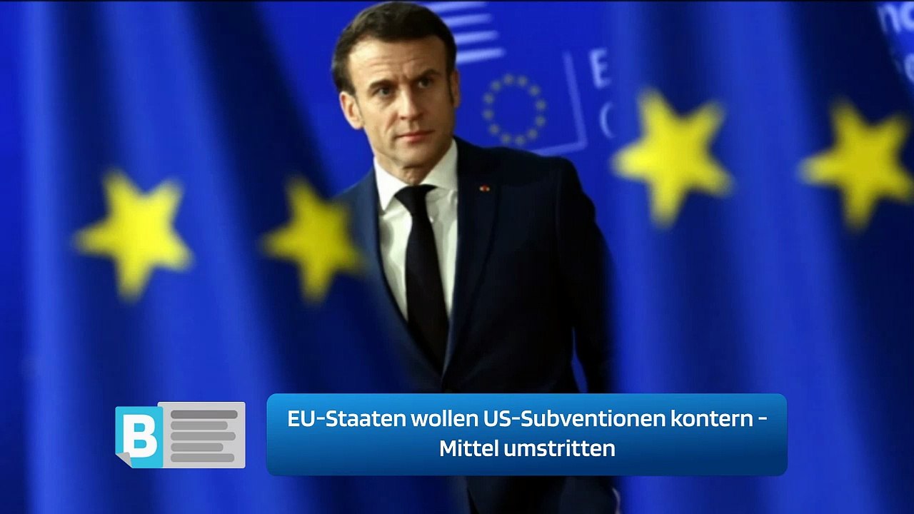 EU-Staaten wollen US-Subventionen kontern - Mittel umstritten