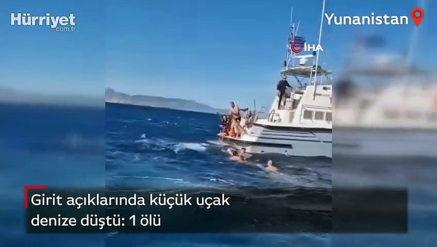 Girit açıklarında küçük uçak denize düştü: 1 ölü