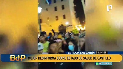 Mujer miente sobre estado de salud de Castillo: "está muriéndose, lo han envenenado y no puede moverse"