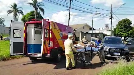 Motociclista fica ferido após colisão de trânsito