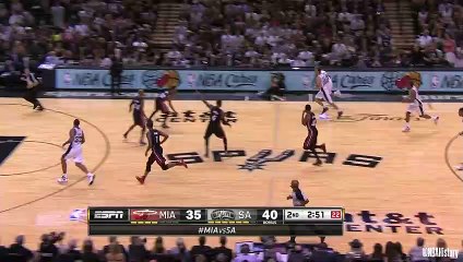 NBAHistory: Manu Ginobili poster dunk vs. MIA in 2014 Finals