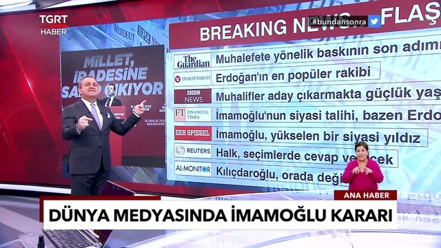 İmamoğlu kararına yabancı yorumu: Kim nasıl gördü? - Ekrem Açıkel İle TGRT Ana Haber