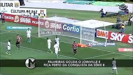 Assista aos gols da vitória do Palmeiras contra o Joinville