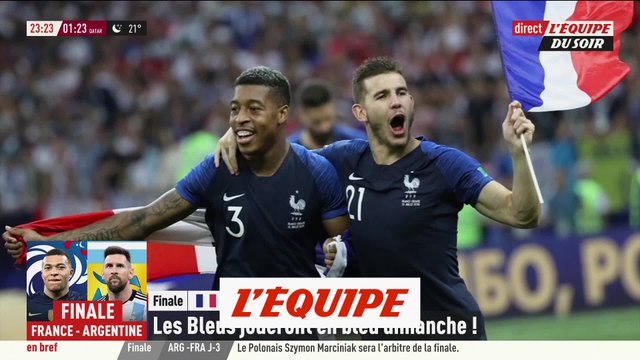 Les Bleus tout en bleu en finale de la Coupe du monde contre l'Argentine - Foot - CM 2022