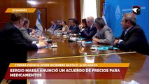 Sergio Massa anunció un acuerdo de precios para medicamentos