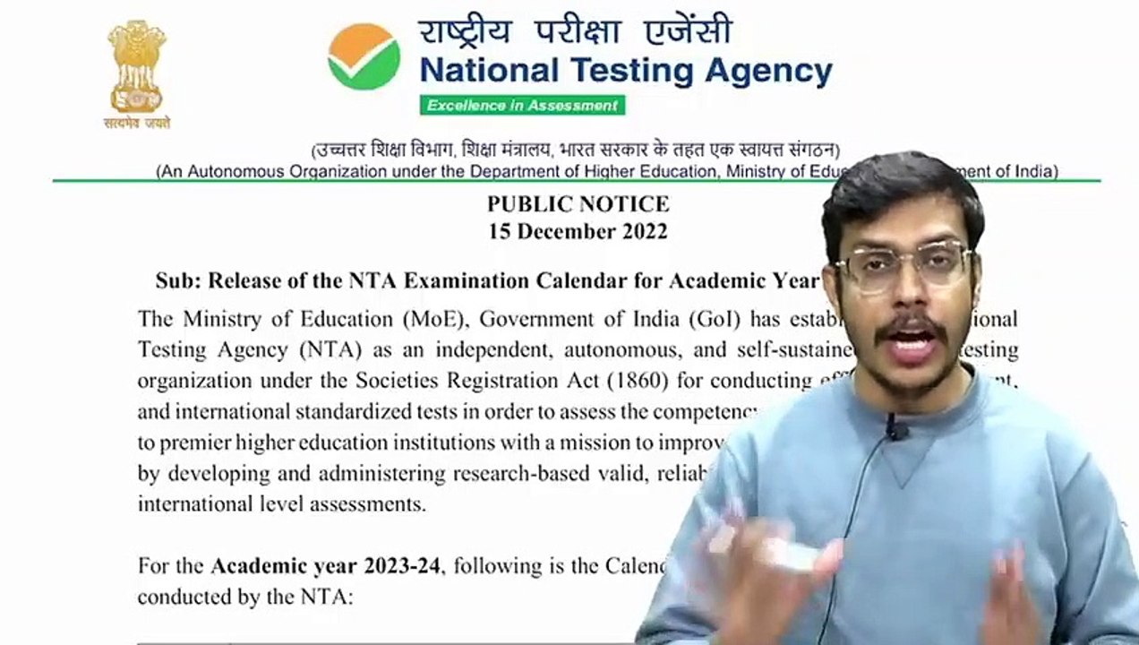 NEET 2023 Exam Dates Confirmed On 7th May - Official Notification By NTA - Dr. Anand Mani -
