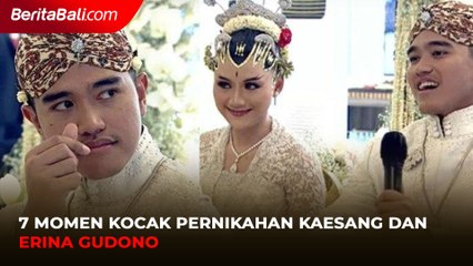 7 Momen Kocak Pernikahan Kaesang dan Erina Gudono