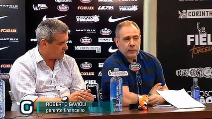 Coletiva com o diretor de marketing e o gerente financeiro do Corinthians
