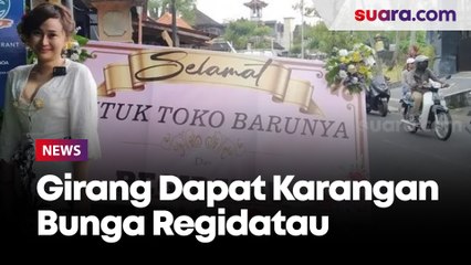 Buka Toko di Bali, Denise Chariesta Girang Dapat Karangan Bunga Regidatau