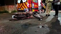 Colisão entre moto e carro deixa jovem ferido na Vila Tolentino