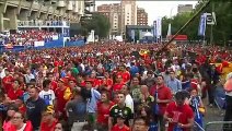 Tristeza dos espanhóis e festa dos chilenos na Copa do Mundo