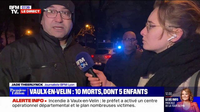C'est un choc, j'ai les jambes qui tremblent : un témoin de l'incendie à Vaulx-en-Velin témoigne sur BFMTV