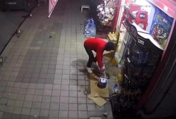 Çatalca'da piknik tüpü hırsızlığı kamerada