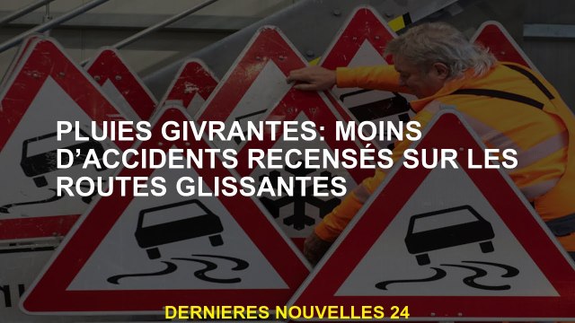 Rains giviner: moins d'accidents identifiés sur des routes glissantes