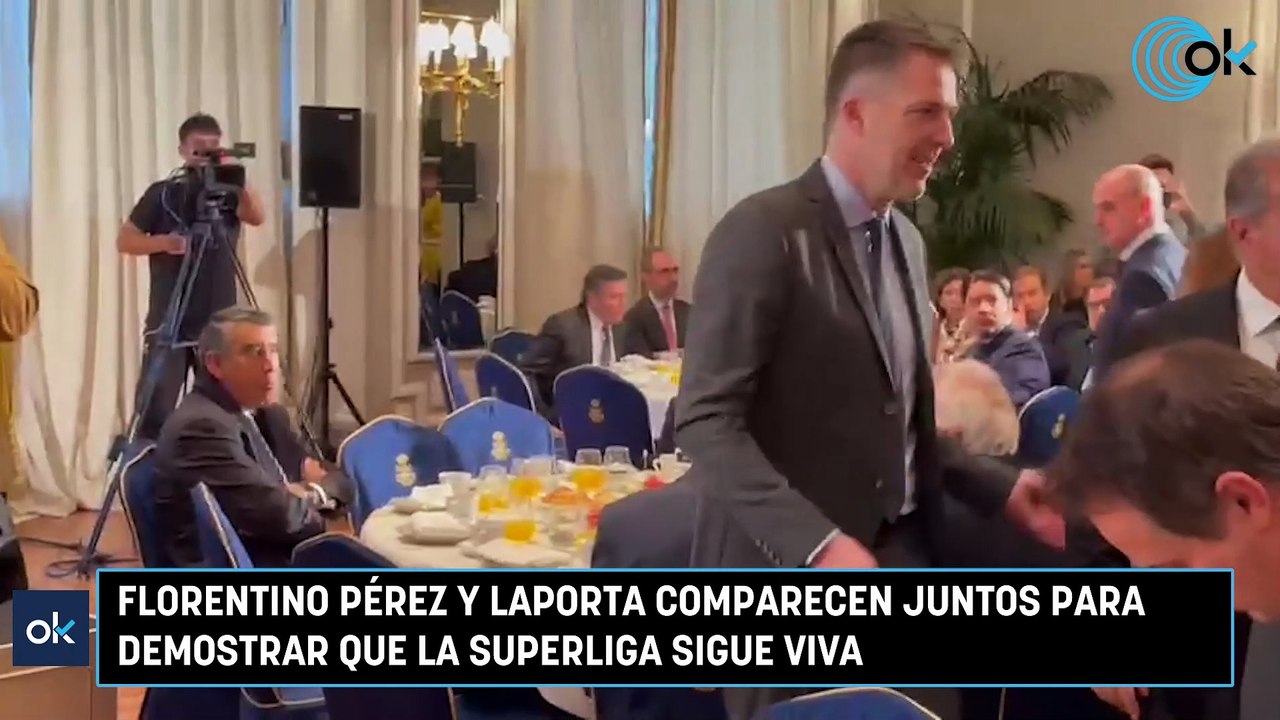 Florentino Pérez y Laporta comparecen juntos para demostrar que la Superliga sigue viva
