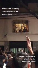 Arjantinli taraftarlar Messi'nin büyükannesinin evinin önünde alkış tuttu