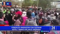 Cusco: vándalos atacan establecimientos hoteleros en el Valle Sagrado de los Incas