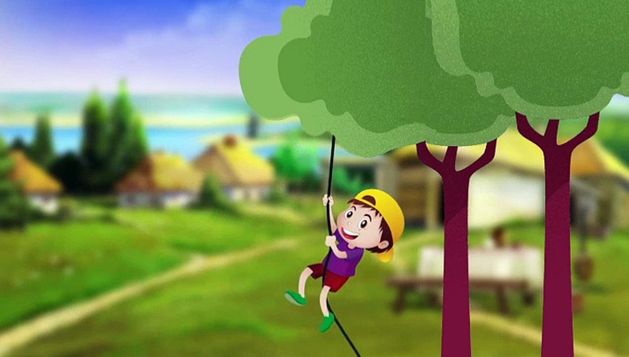 A child hanging from a tree