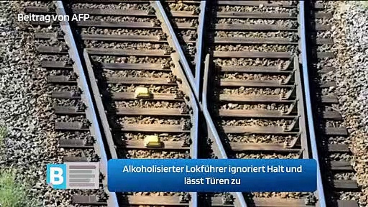 Alkoholisierter Lokführer ignoriert Halt und lässt Türen zu