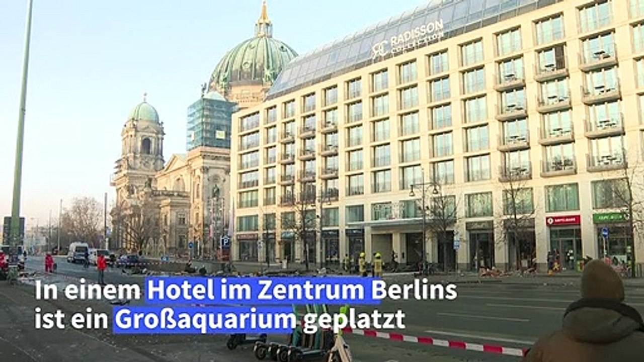 Berlin: Riesiges Aquarium in Hotel geplatzt