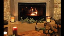 Fireplace With Crackling Fire Sounds & Piano Music