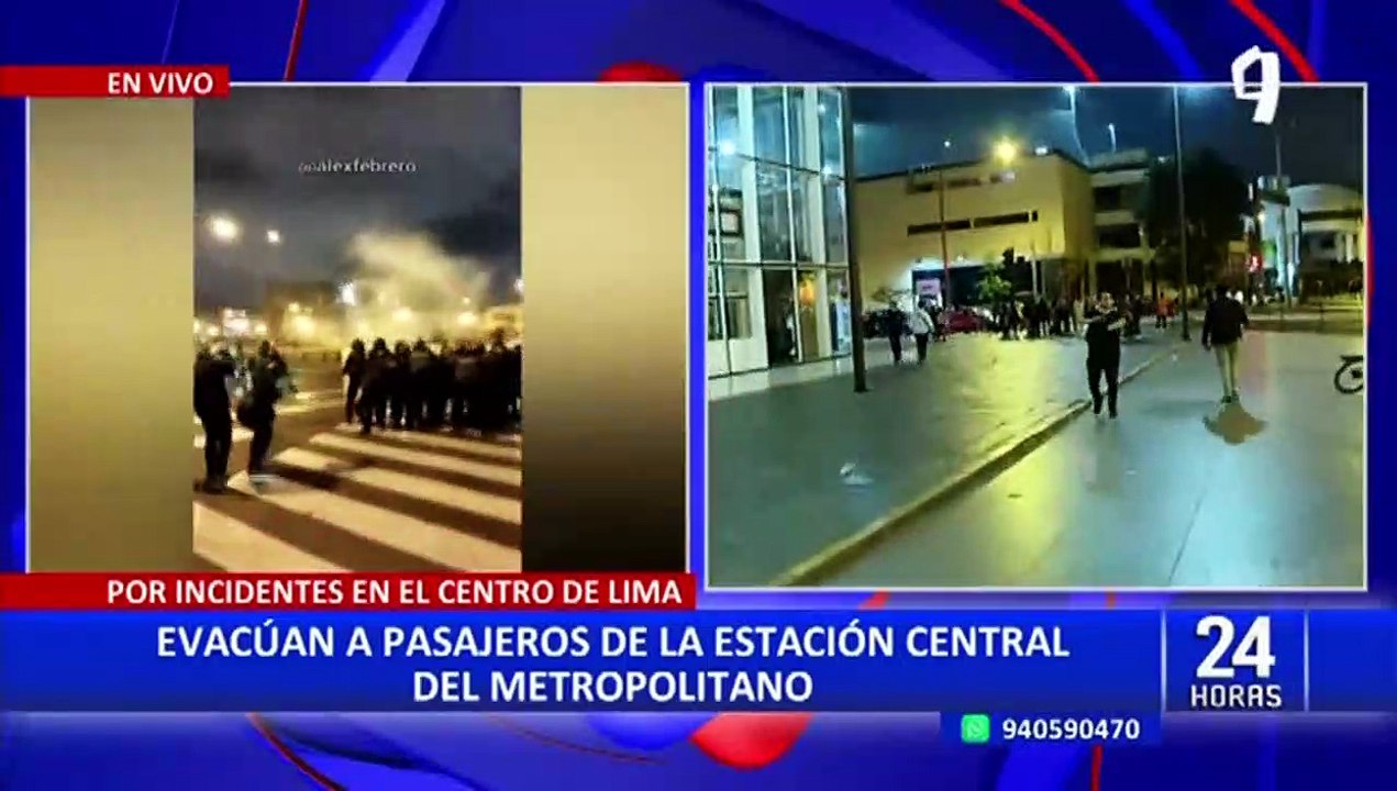 Evacúan estación Central del Metropolitano por presencia de gases lacrimógenos