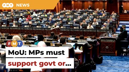 MPs who vote against govt deemed to have resigned, says MoU