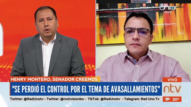 Avasalladores son milicias armadas con la protección y complicidad del Gobierno observa Henry Montero, Senador de 'Creemos