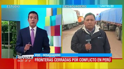 La extensa columna de camiones en Perú persiste en Desaguadero
