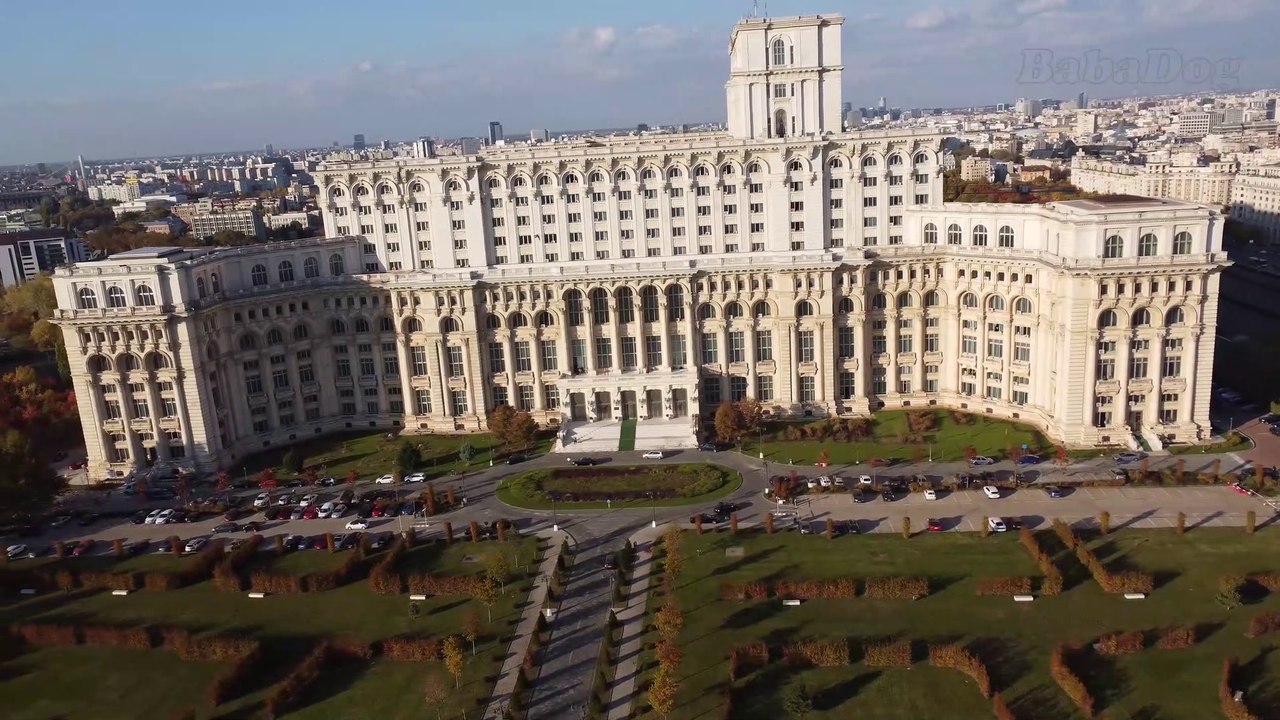 Palace of the Parliament, Bucharest. 2nd Largest Building in the World. 4K Video