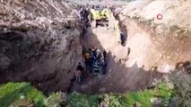 Kilis'te içme suyu hattı çalışmalarında 2 işçi göçük altında kaldı
