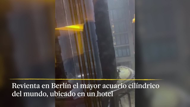 El acuario más grande del mundo revienta en un hotel de Berlín