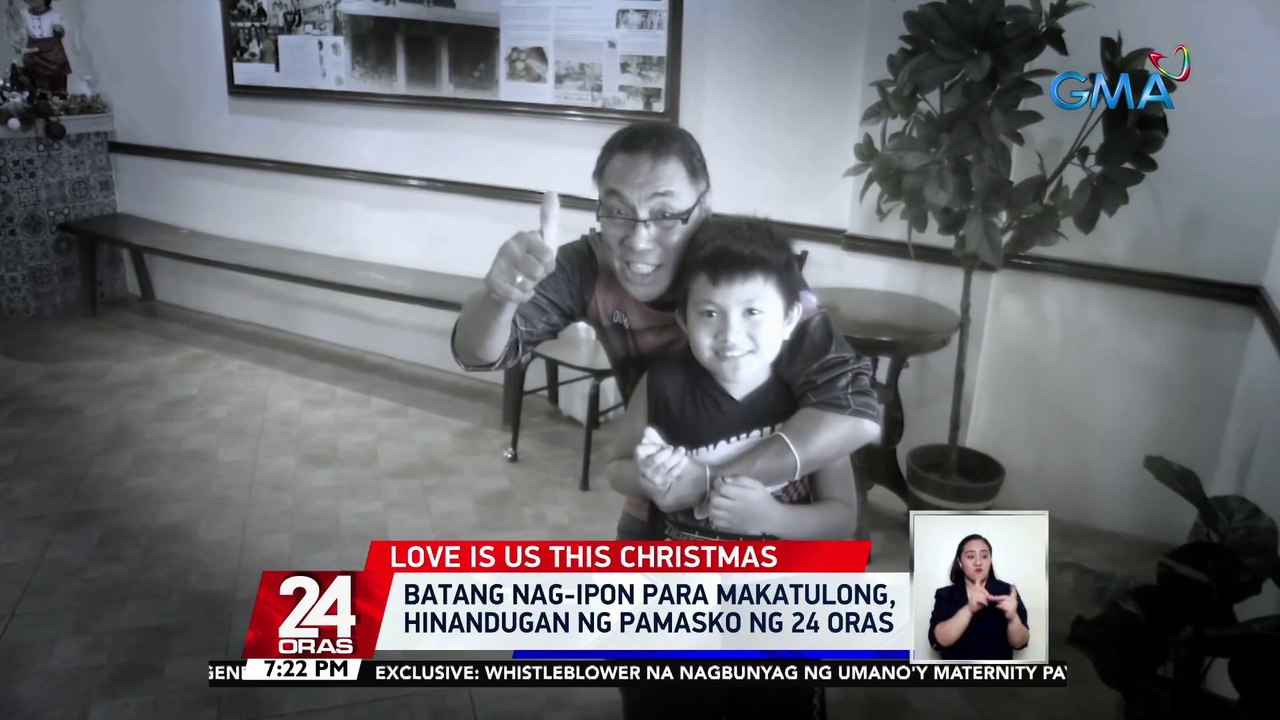 Batang nag-ipon para makatulong, hinandugan ng pamasko ng 24 Oras | 24 Oras