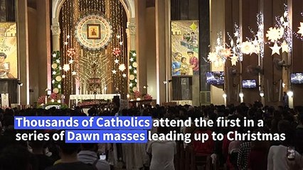 Catholics in the Philippines celebrate Christmas dawn mass