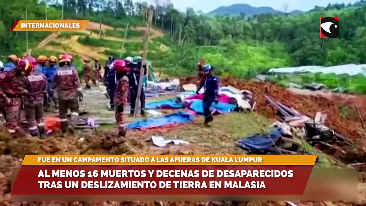 Al menos 16 muertos y decenas de desaparecidos tras un deslizamiento de tierra en Malasia