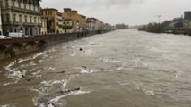 Maltempo, l'Arno supera il primo livello di guardia a Firenze