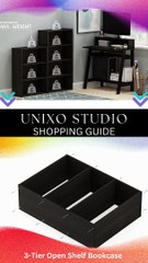 3-Tier Open Shelf Bookcase, Brown - Home & Kitchen