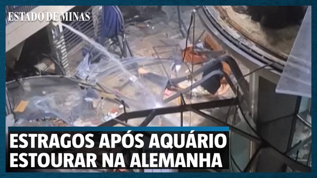 Imagens de aquário em hotel de Berlim mostram estragos