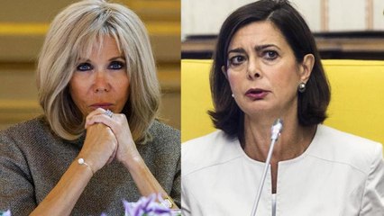 Brigitte Macron, schiaffone alla Boldrini Bastano lui e lei