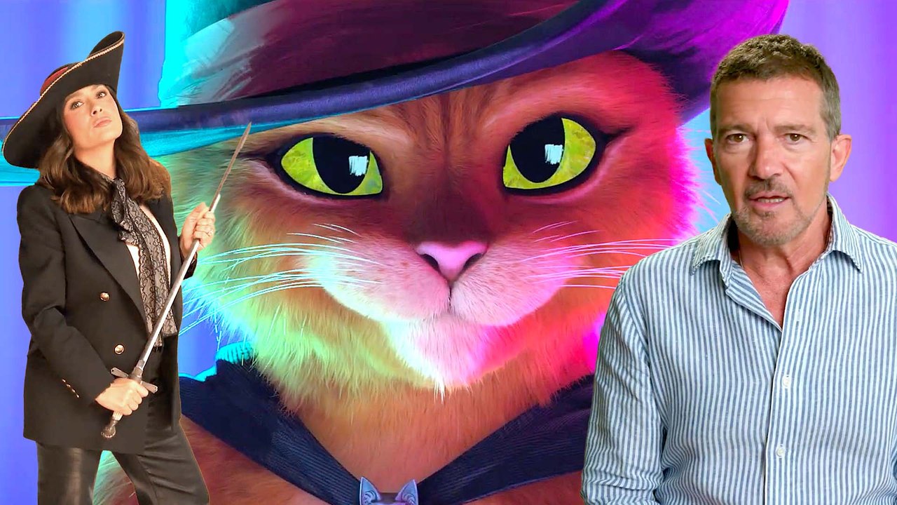 Antonio Banderas and Salma Hayek Dish on Puss In Boots: The Last Wish